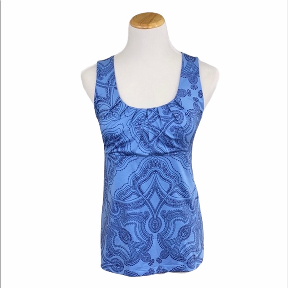 Patagonia Light Blue Paisley Bandha Tank Top